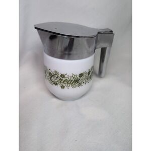 Vintage Spring Blossom Gemco USA Crazy Daisy Creamer Milk Glass Flower